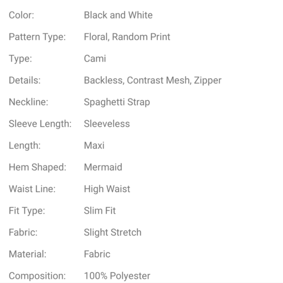 Black and White Graphic Contrast Sequined and Contrast Mesh Mermaid Maxi… - Picture 10 of 16